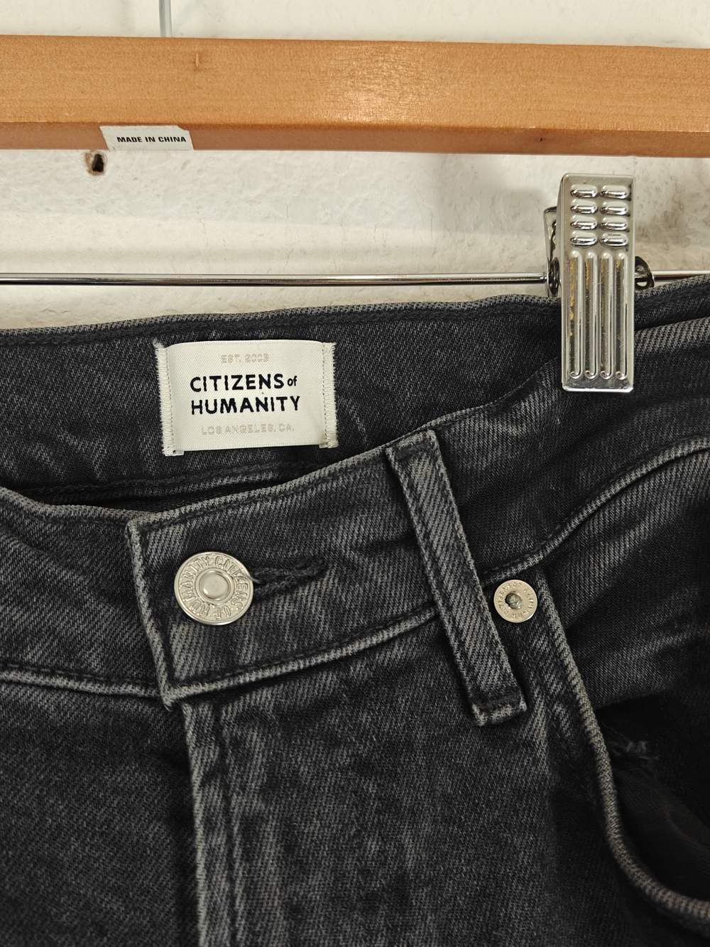 Citizens of Humanity Emannuelle Slim Boot Jeans Black Wash Stretch Denim Sz 26 - Picture 7 of 15